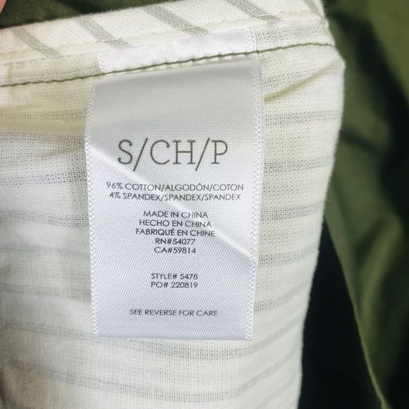 Cabi Olive Green 3/4 Ruched Sleeves Short Length Trench Jacket Coat Womens Small - Picture 6 of 6